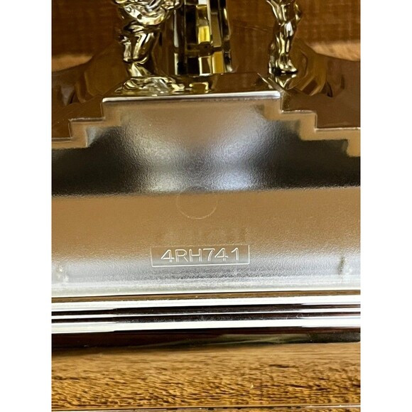 Rhythm Quartz Clock Swinging Cherubs Pendulum 10" Vintage Melody Chime 4RH741 - Picture 2 of 8